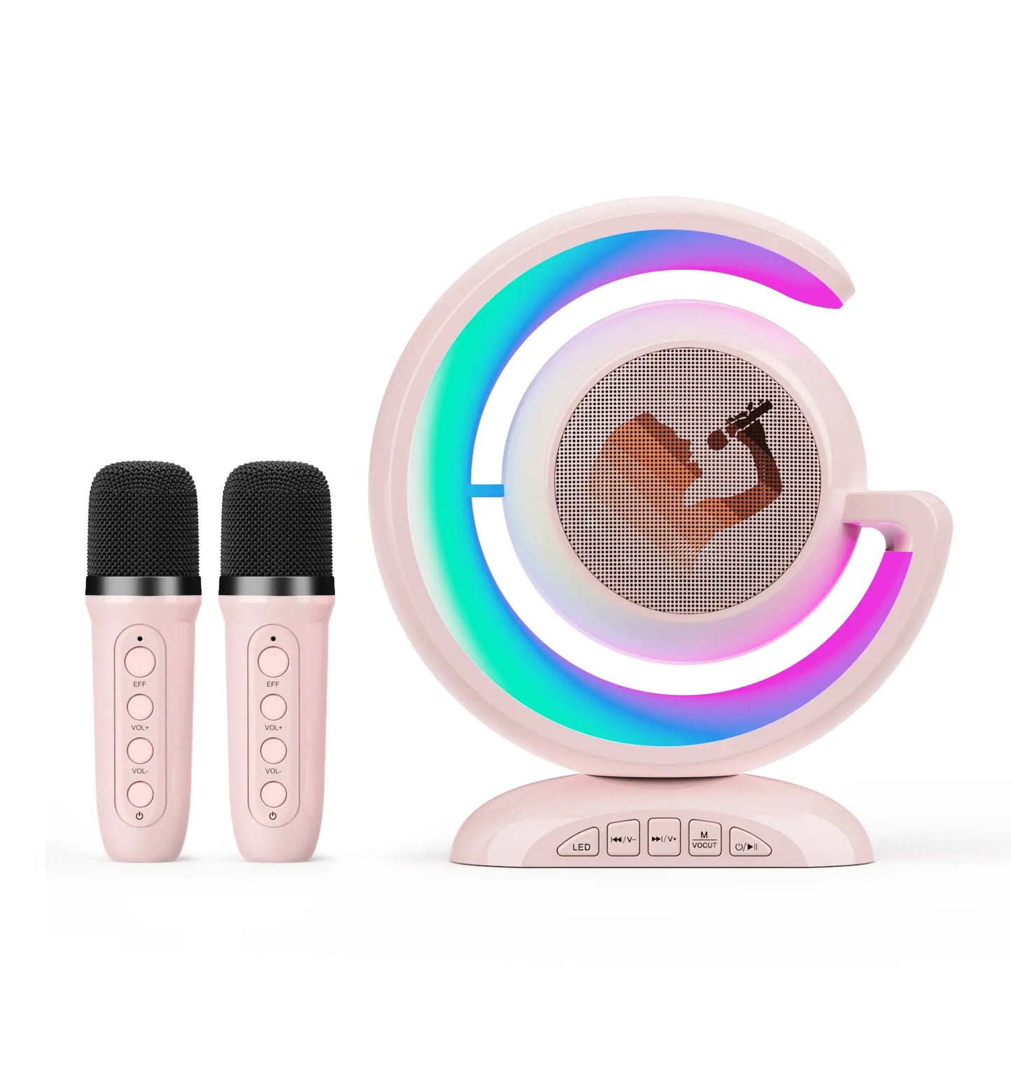 Haut-parleur de karaoké Bluetooth en LED
