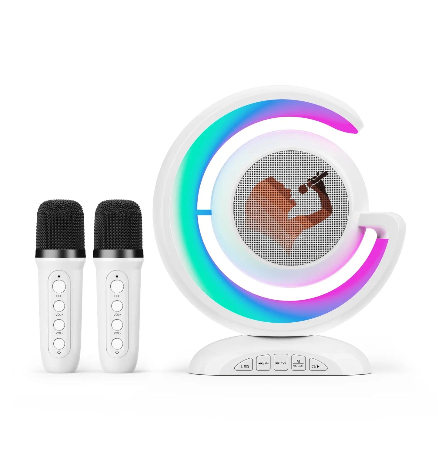 Haut-parleur de karaoké Bluetooth en LED