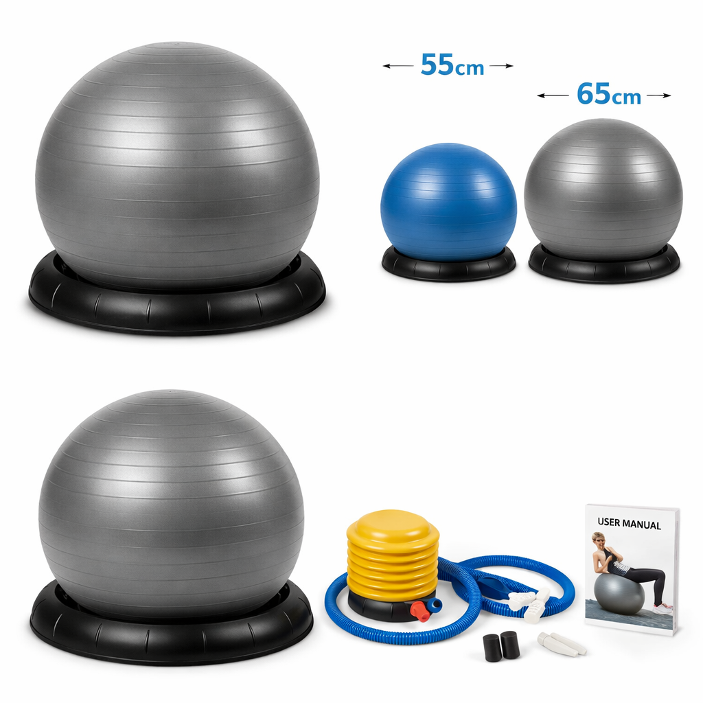 Ballon Pilates avec Base Antidérapante